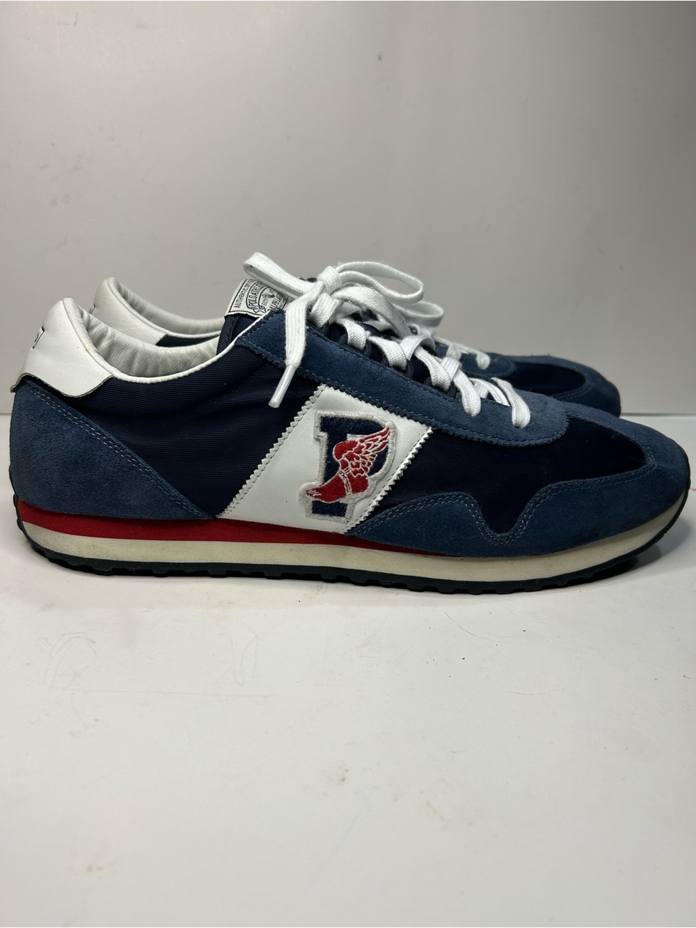 MENS POLO RALPH LAUREN TRAIN 90 NAVY BLUE SNEAKERS SIZE 14